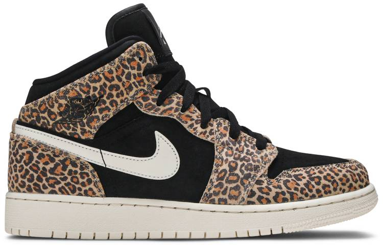 Air Jordan 1 Mid SE GS Leopard BQ6931-021